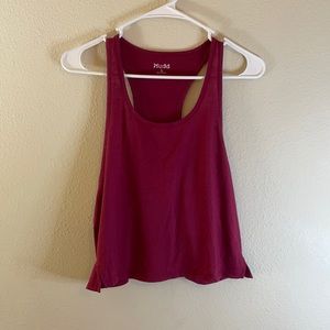 Maroon cropped tank top